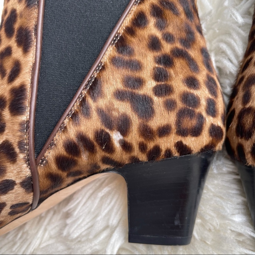 Rupert Sanderson Oscar Leopard Ankle Boots Calf Hair Size 38 - Picture 11 of 15